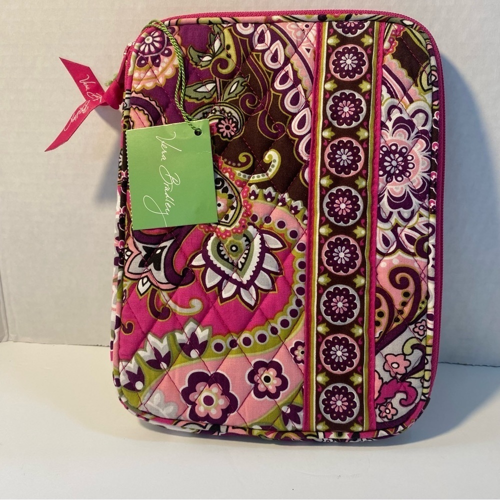 Vera Bradley Pink Plum Paisley Quilted Tablet Case